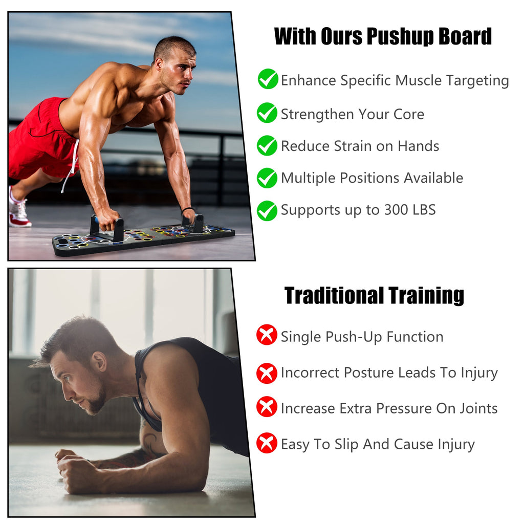15-in-1 Push Up Board Home Gym Set | Pilates Bar, Resistance Bands, Ab Wheel & More