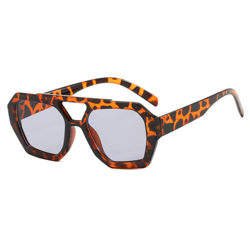 Oversized Leopard Frame Sunglasses | UV400 | Beach & Vacation Style