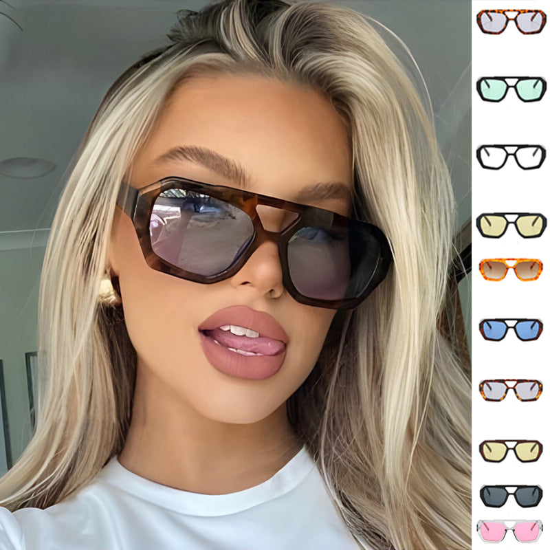Oversized Leopard Frame Sunglasses | UV400 | Beach & Vacation Style